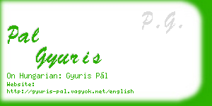 pal gyuris business card